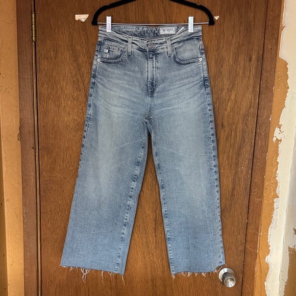 AG Adriano Goldschmied Light Blue Cropped Jeans - Picture 1 of 6